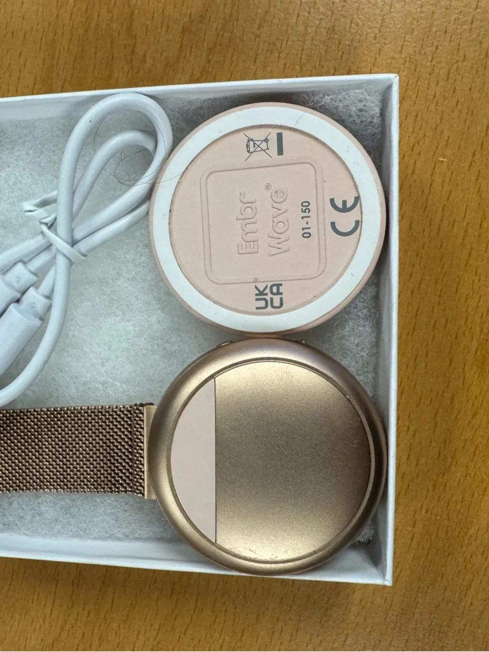 EMBR Wave 2 - Thermal Wristband, O/S, Rose Gold